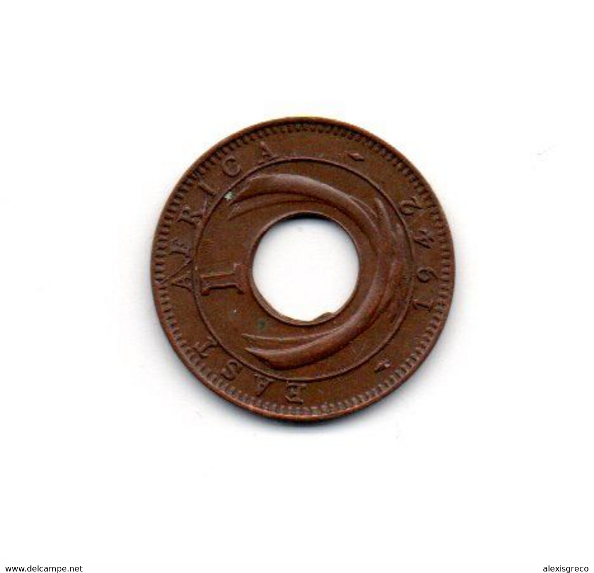 BRITISH EAST AFRICA USED ONE CENT COIN BRONZE Of 1942 'I' - Ostafrika Und Herrschaft Von Uganda