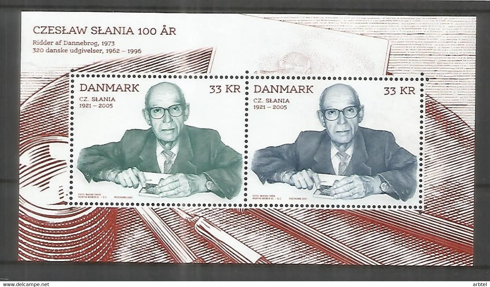 DINAMARCA DANMARK SLANIA CENTENARIO CENTENARY - Lettres & Documents