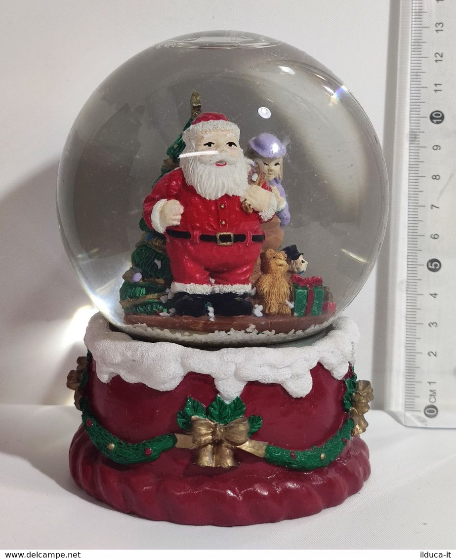 02450 Palla Di Neve / Glass Waterglobe - Babbo Natale - Giocoplast Kmates - H 13.5 - Weihnachtsmänner