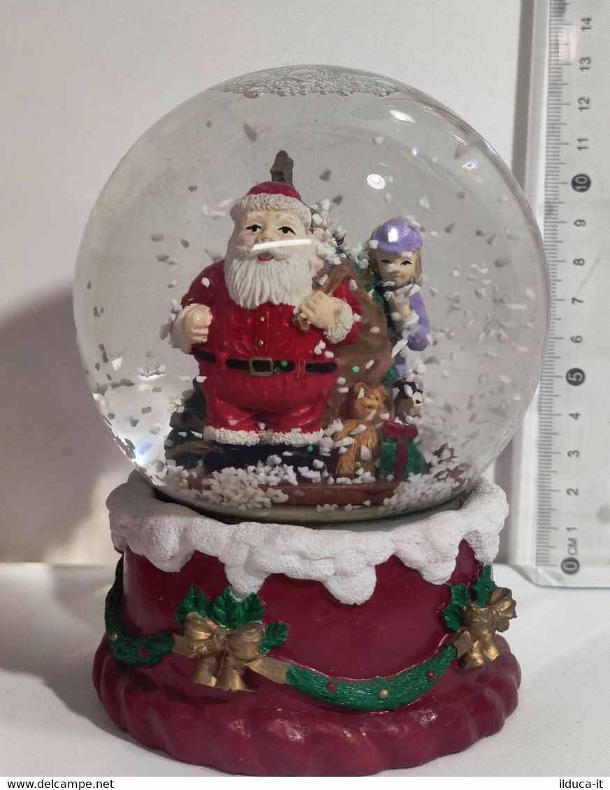 02450 Palla Di Neve / Glass Waterglobe - Babbo Natale - Giocoplast Kmates - H 13.5 - Weihnachtsmänner