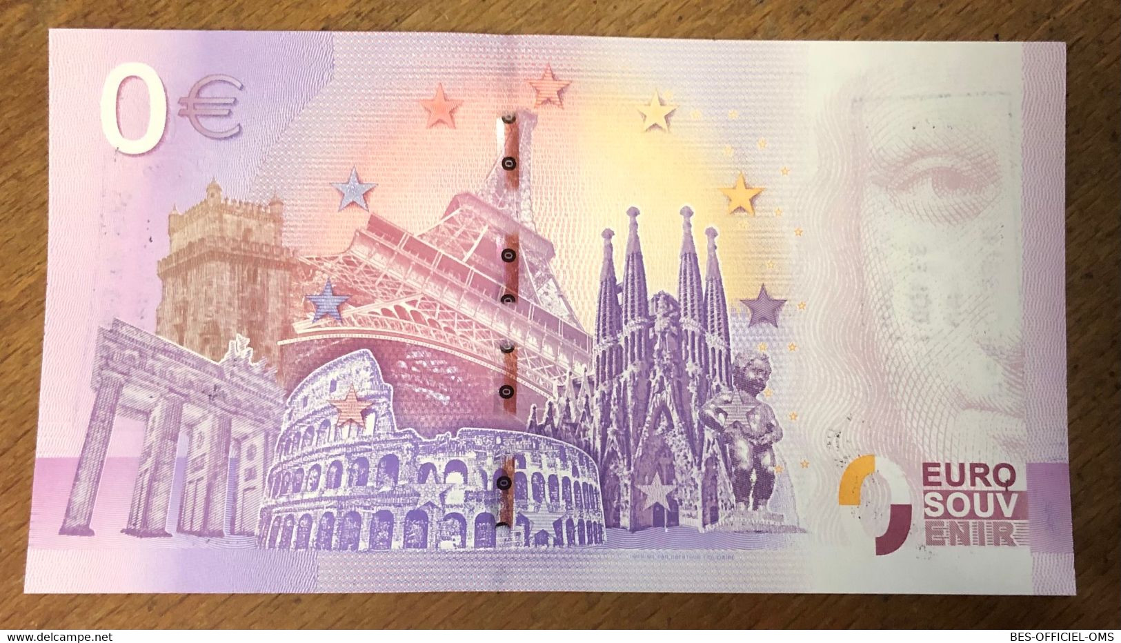 2018 BILLET 0 EURO SOUVENIR DPT 13 GLANUM + TAMPONS ZERO 0 EURO SCHEIN BANKNOTE PAPER MONEY BANK - Pruebas Privadas