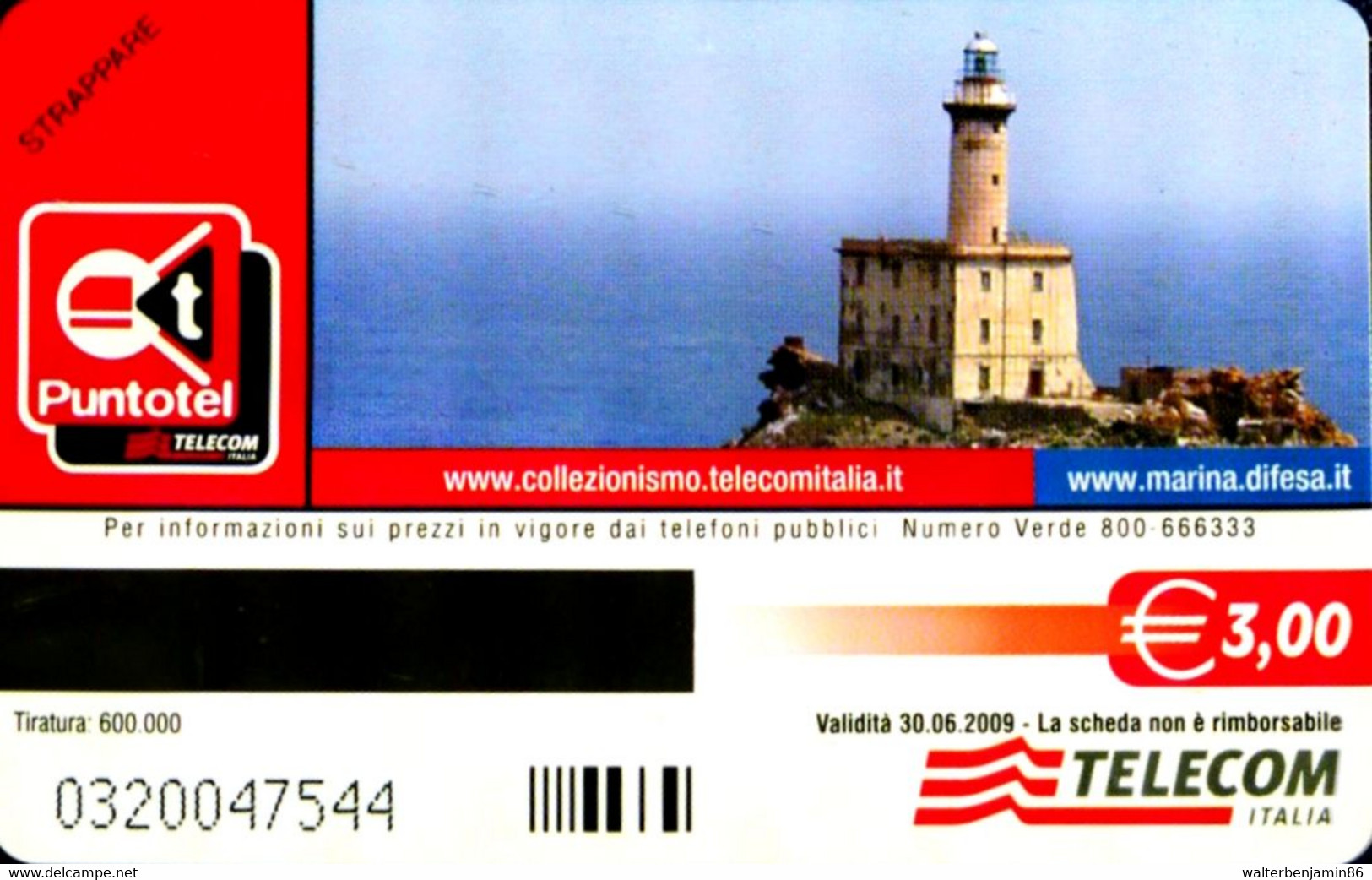 G 2407 909 C&C 4488 SCHEDA TELEFONICA NUOVA MAGNETIZZATA FARO ASINARA 06.2009 - Pubbliche Tematiche