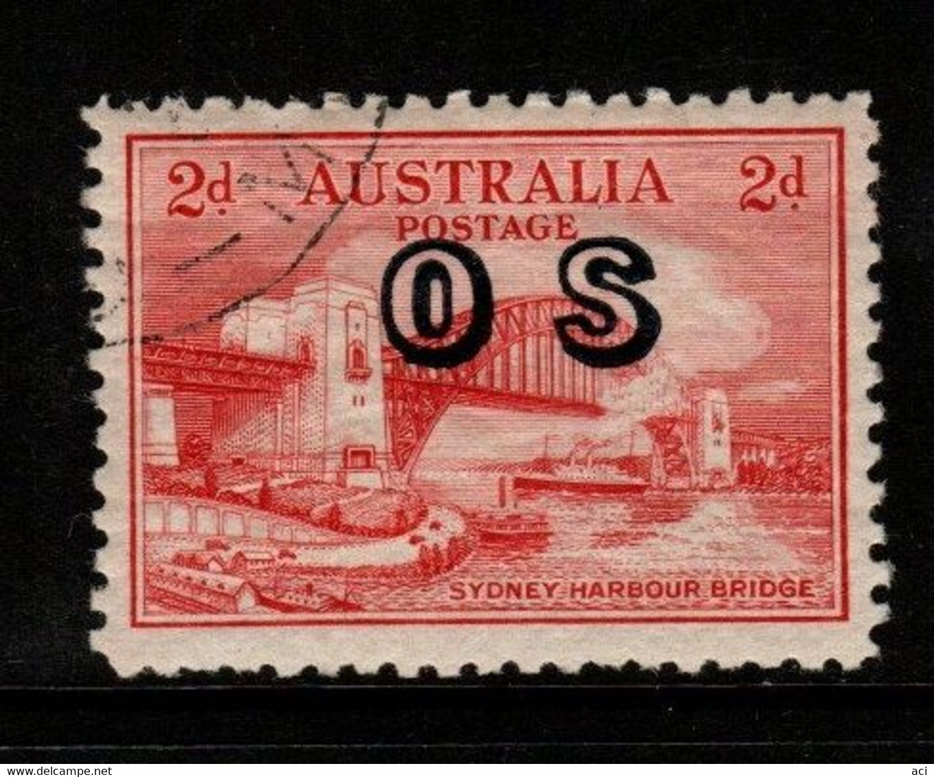 Australia SG O134  1932 2d Red Sydney Harbour Bridge, Overprinted OS ,used - Servizio