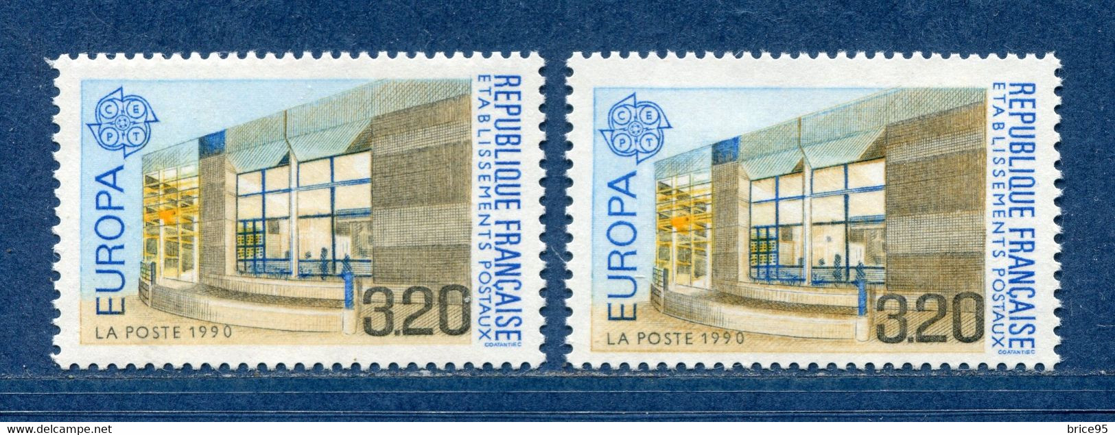 ⭐ France - Variété - YT N° 2643 - Couleurs - Pétouilles - Neuf Sans Charnière - 1990 ⭐ - Unused Stamps
