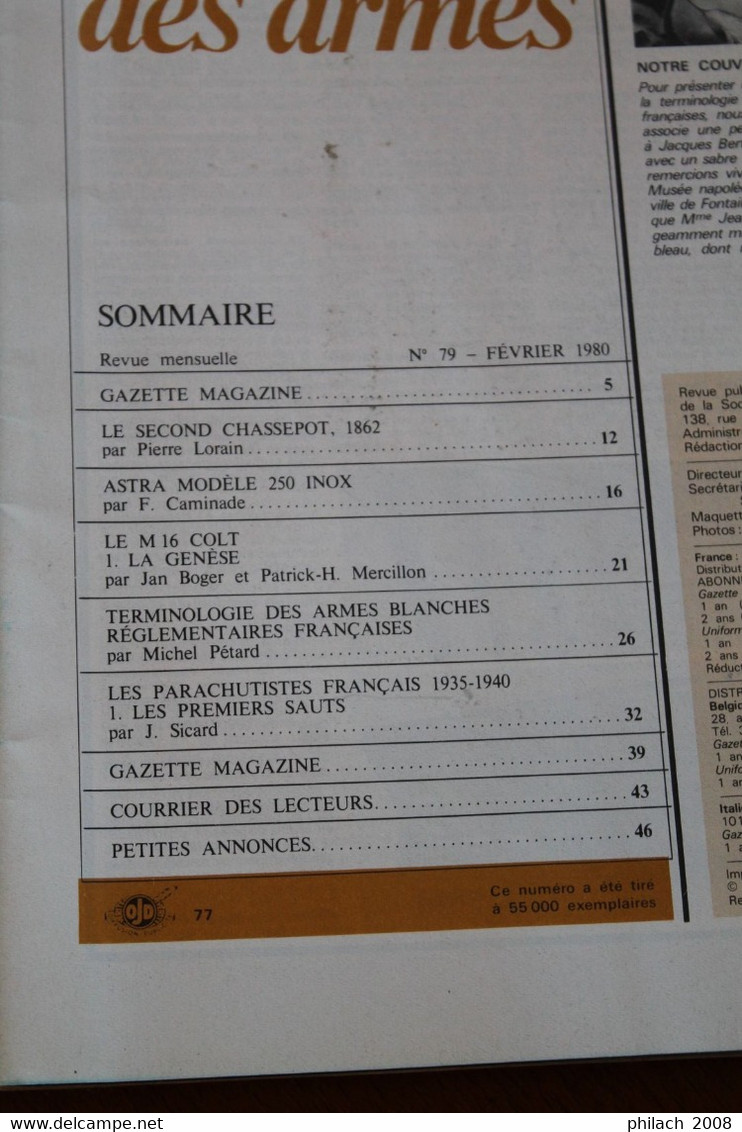 GAZETTE DES ARMES N° 79 - French