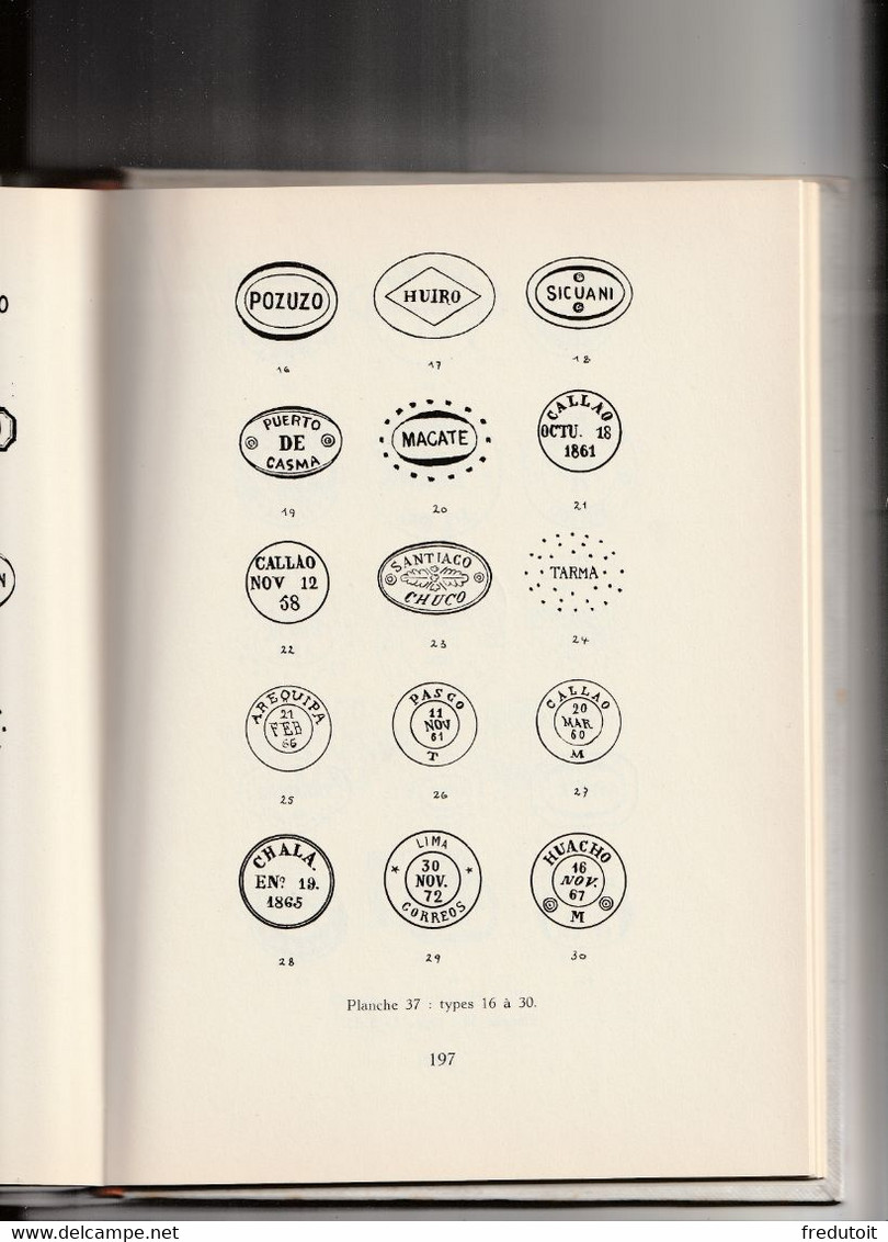 PEROU Oblitérations Postales 1857-73 (1964) De Lamy & Rinck - Afstempelingen
