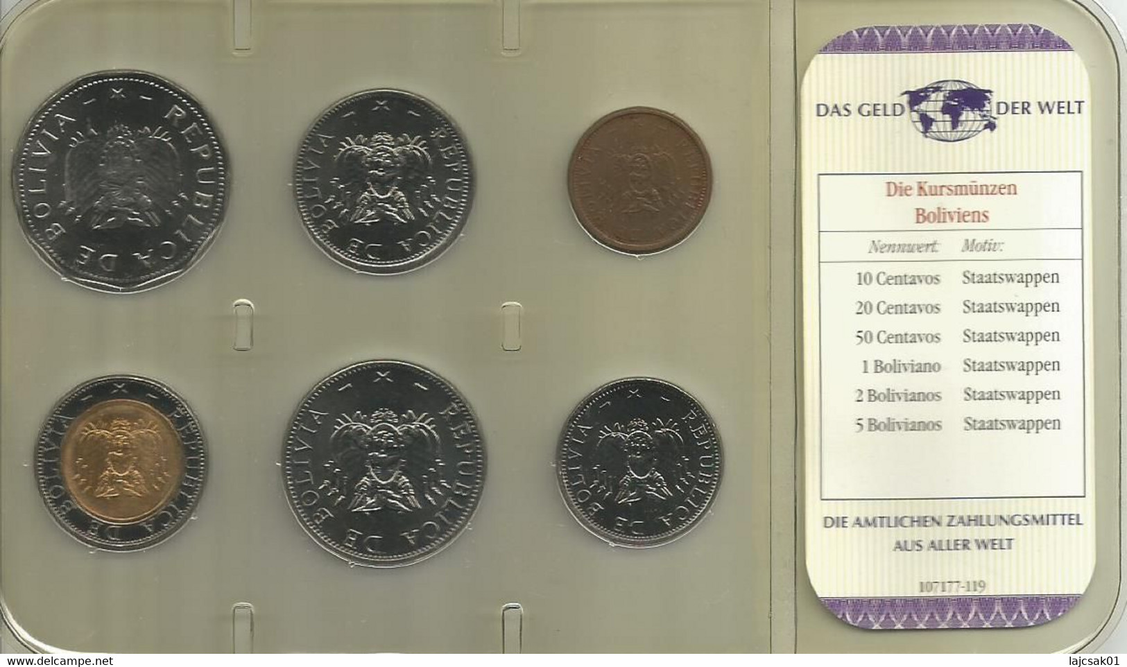 Bolivia   1997-2004. Coin Set - Bolivie