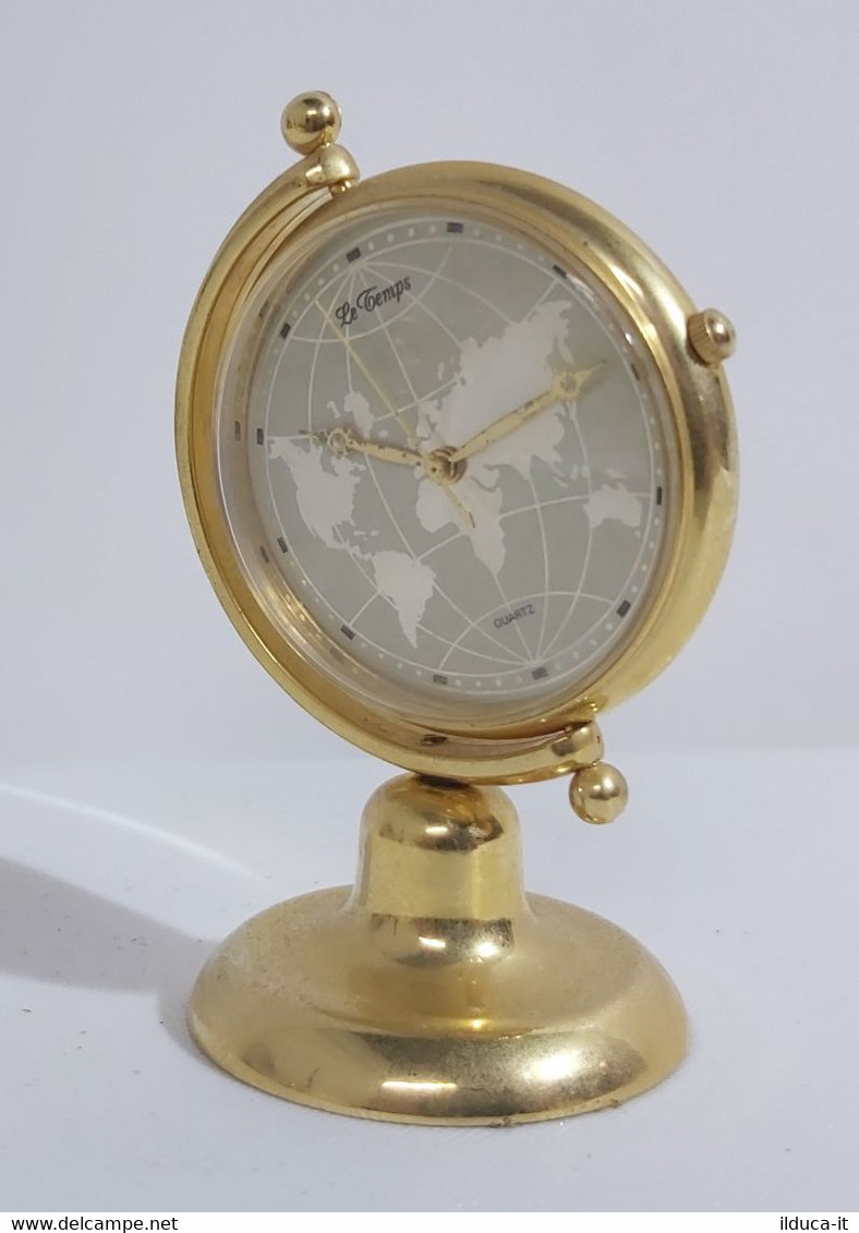 52541 Orologi Da Collezione Le Temps - Mappamondo - Color Oro H. 7 Cm - Orologi Moderni