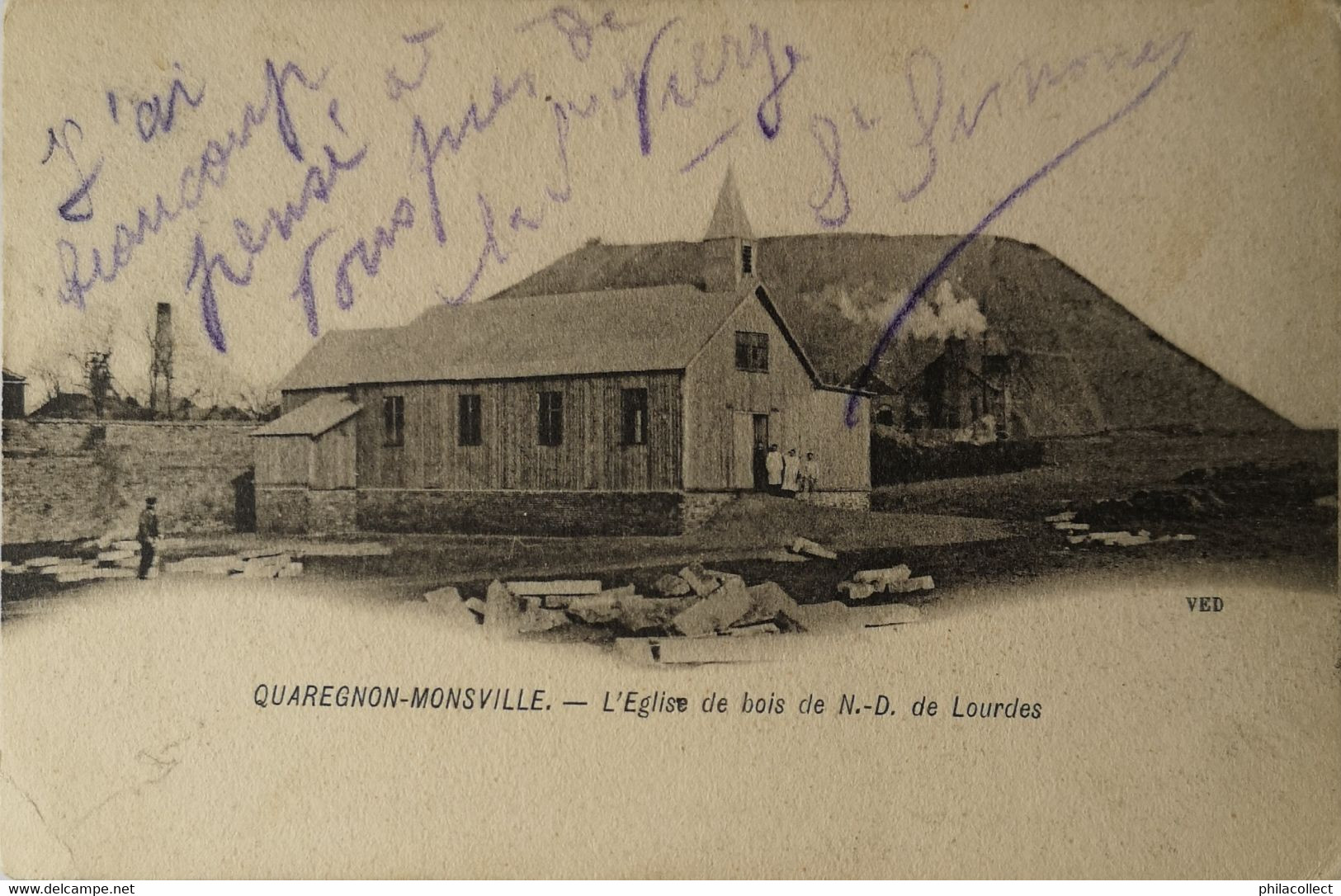 Quaregnon - Monsville // Eglise De Bois De N. D. De Lourdes 1908 - Quaregnon