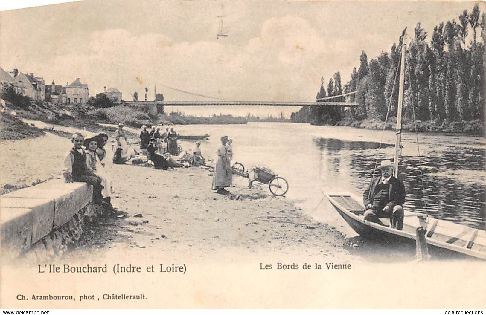 L'île-Bouchard        37         Les Bords De La Vienne. Laveuses                 (voir Scan) - L'Île-Bouchard