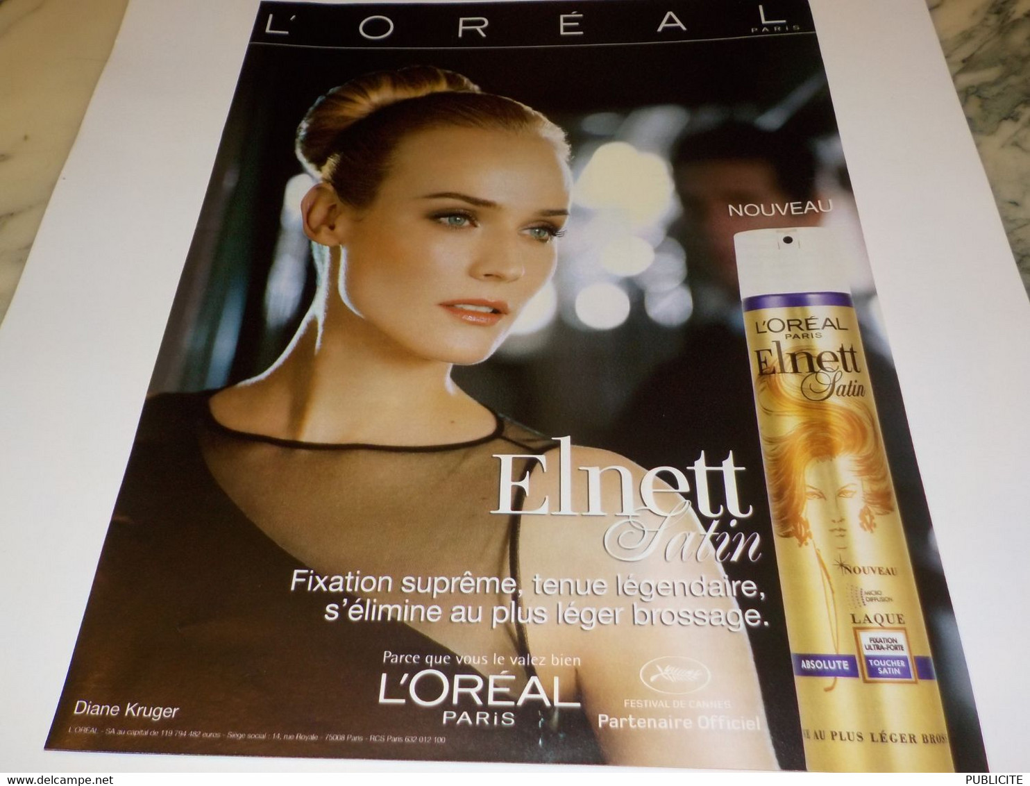 ANCIENNE PUBLICITE DIANE KRUGER  LAQUE OREAL  2010 - Zonder Classificatie