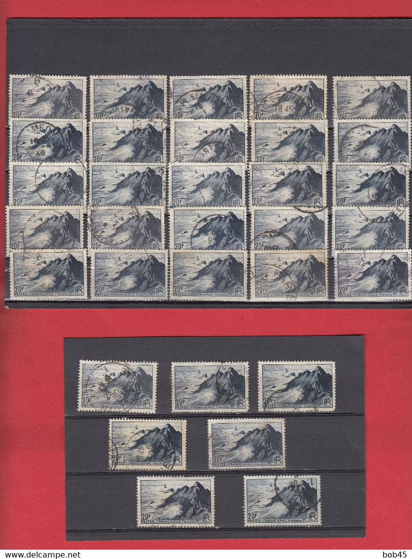 (JM12) Pointe Du Raz Timbres Variétés Couleur Bleu Noir Gris Ardoise Y&T 764 - Used Stamps