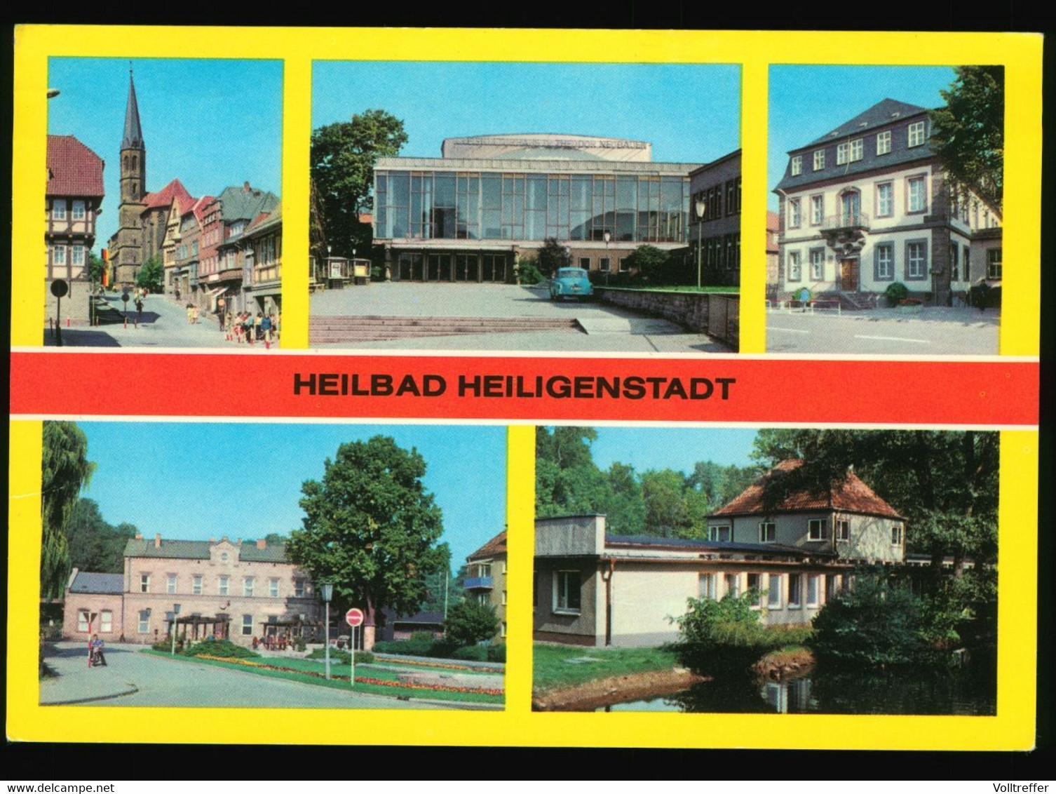 DDR Mehrbild Foto AK Um 1980, Heilbad Heiligenstadt U.a. Mit Kreiskulturhaus Dr. Theodor Neubauer, Bahnhof - Heiligenstadt