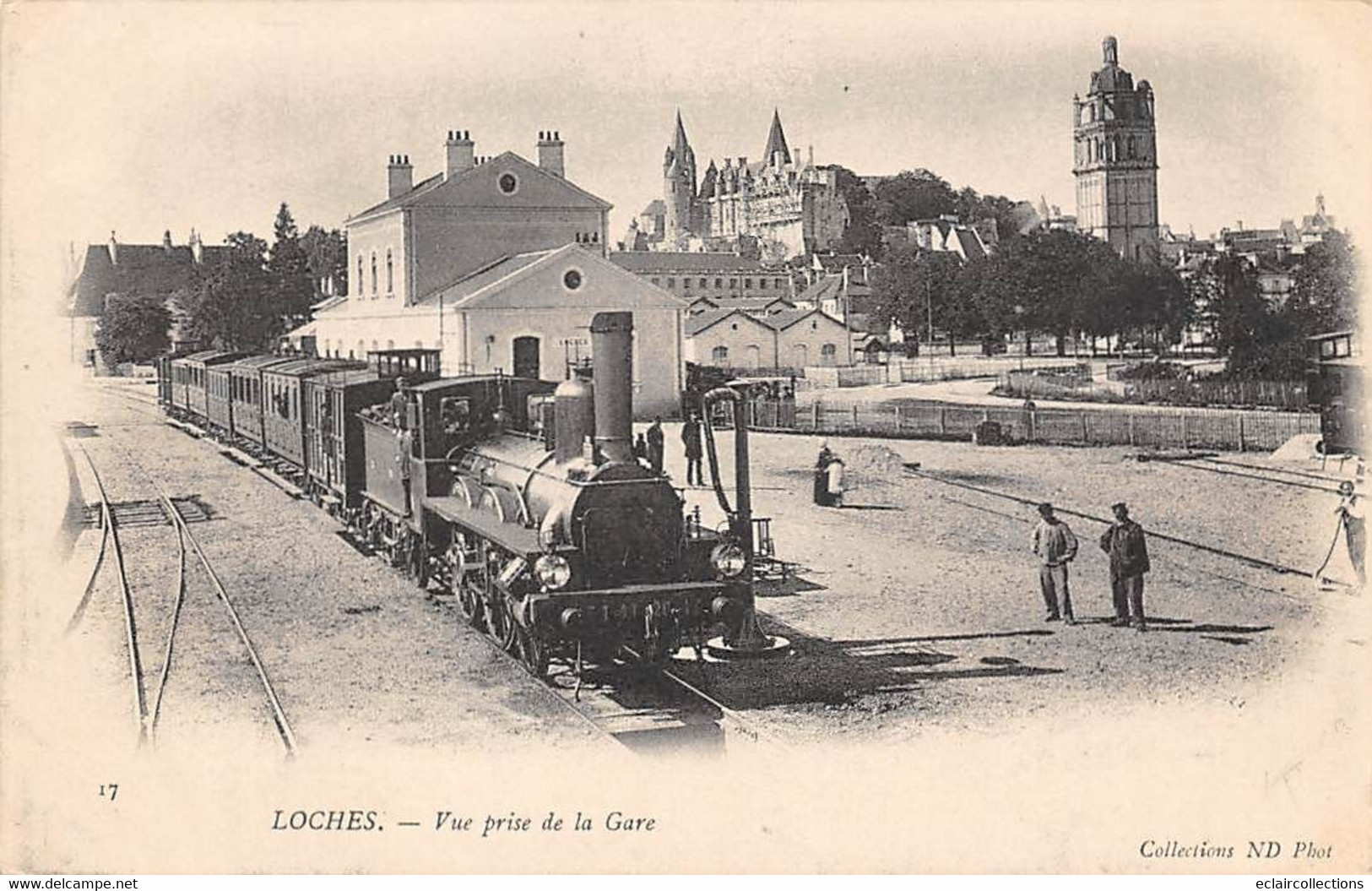 Loches      37      La Gare  Train    ND 17     (scan) - Loches