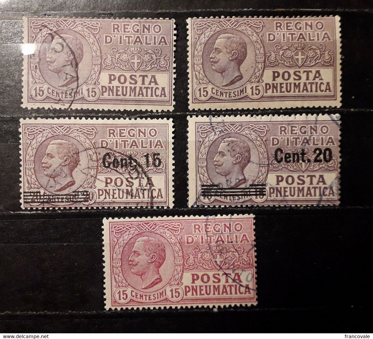 Italia Regno 1913 - 1927 Posta Pneumatica Lotto 5 Francobolli - Rohrpost