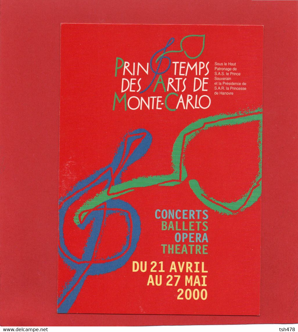 PUB Cart.com---MONACO----Printemps Des Arts De Monte-Carlo----2000--voir 2 Scans - Opera House & Theather