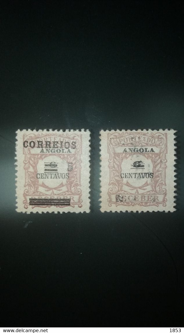 ERROS E VARIEDADES - ANGOLA - SOBRECARGA SUMIDA (UM SELO PARA COMPARACÂO) - Unused Stamps