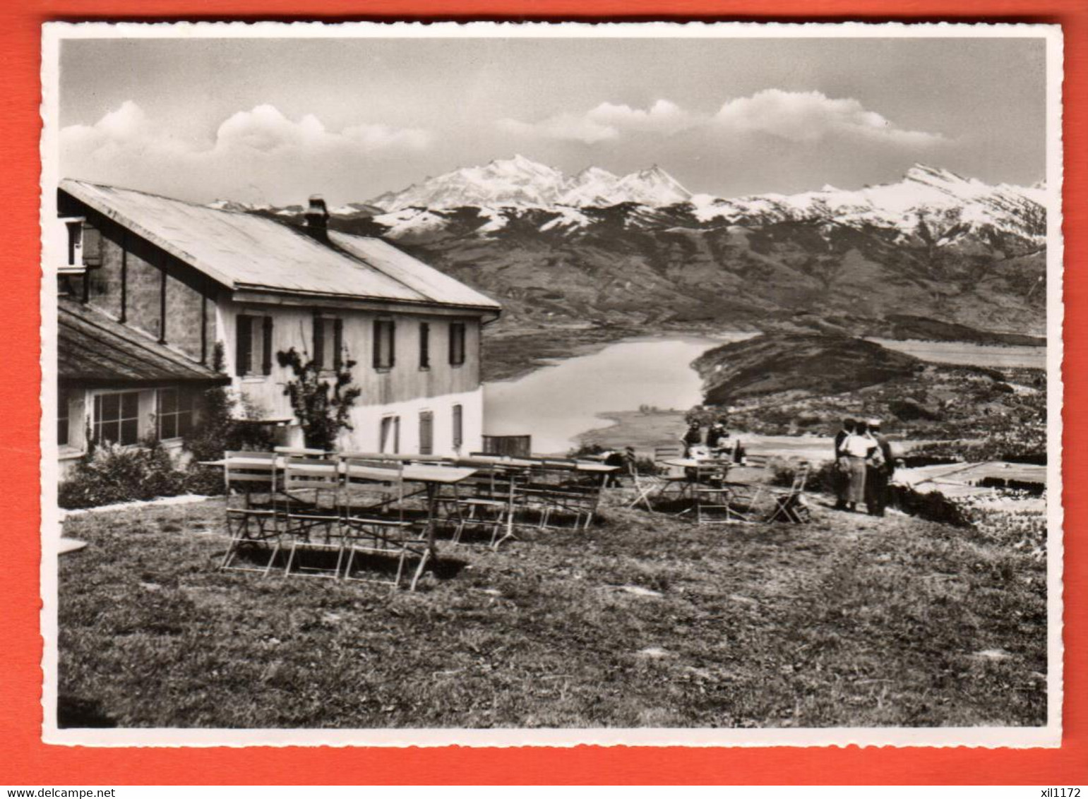 FN-06 Bergrestaurant Etzel-Kulm Feusisberg, Gros Format, Gelaufen 1953. Foto Gros 20425 - Feusisberg