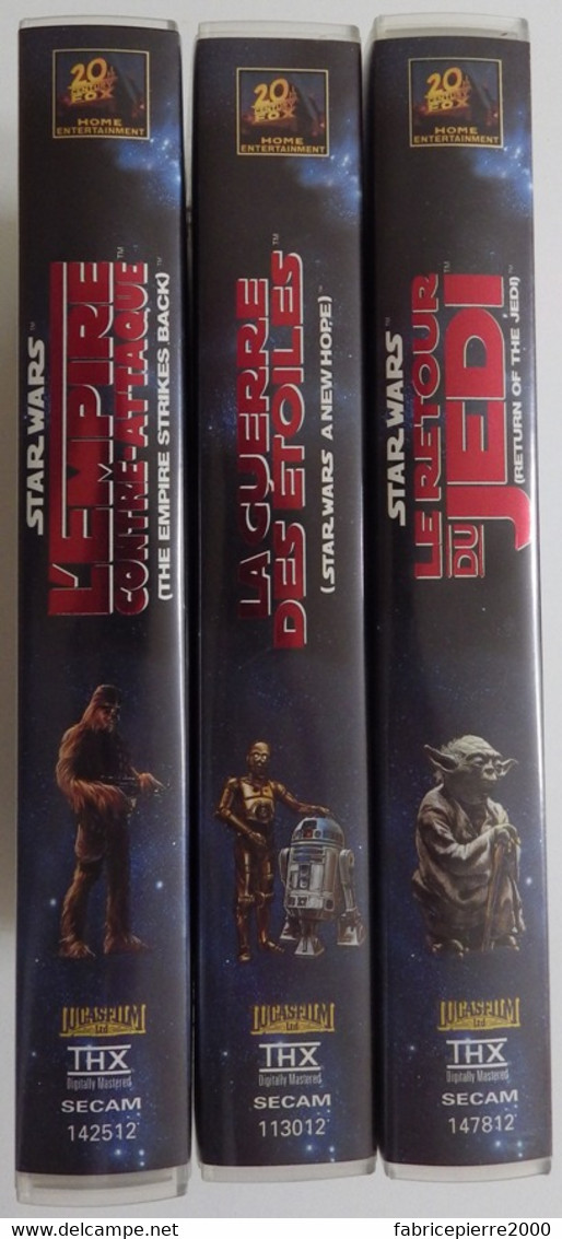 STAR WARS La Guerre Des Etoiles 3 K7 Remastérisées THX 1995 Un Nouvel Espoir, L'Empire Contre-attaque, Le Retour Du Jedi - Sci-Fi, Fantasy