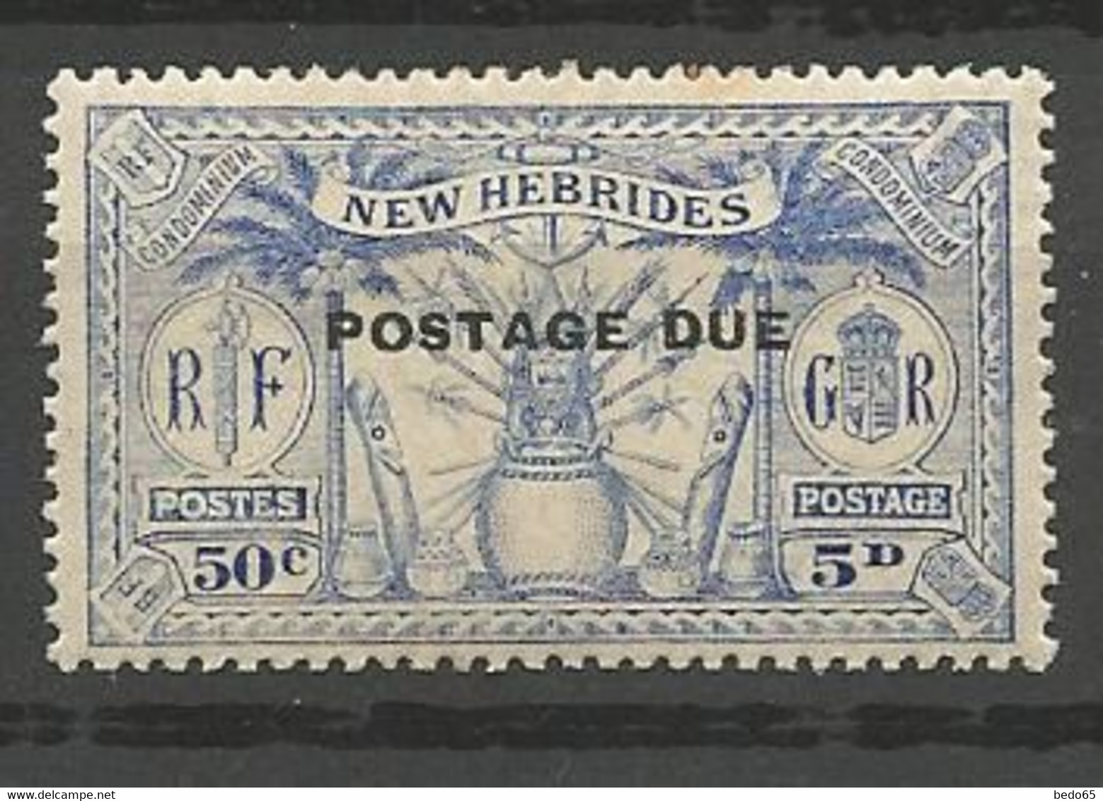 NOUVELLES-HEBRIDES TAXE N° 9 NEUF*   CHARNIERE / MH - Timbres-taxe