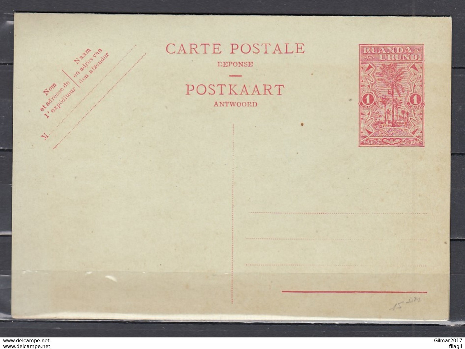 Carte Postale Van Ruanda Urundi - Stamped Stationery