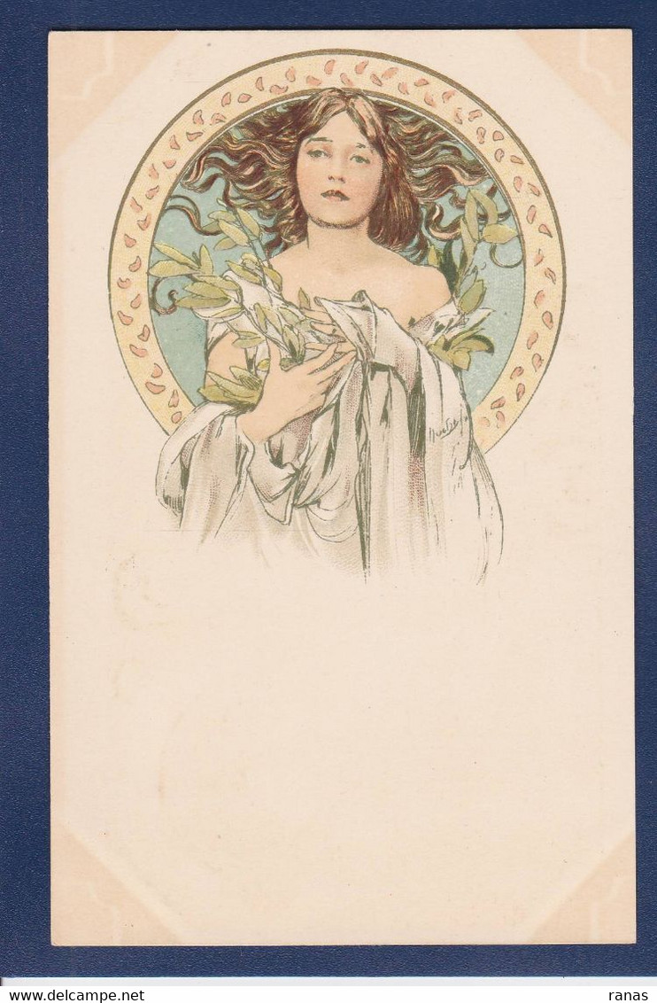 CPA MUCHA Alphonse Art Nouveau Femme Women Voir Dos Non Circulé - Mucha, Alphonse