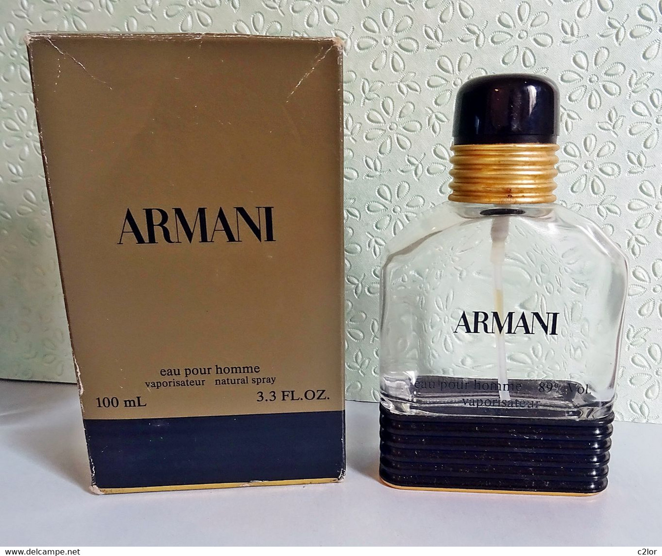 Flacon Spray  "ARMANI " Eau Pour Homme 100ml  De GIORGIO ARMANI Avec Sa Boite  Vide/Empty Pour Collection - Flacons (vides)