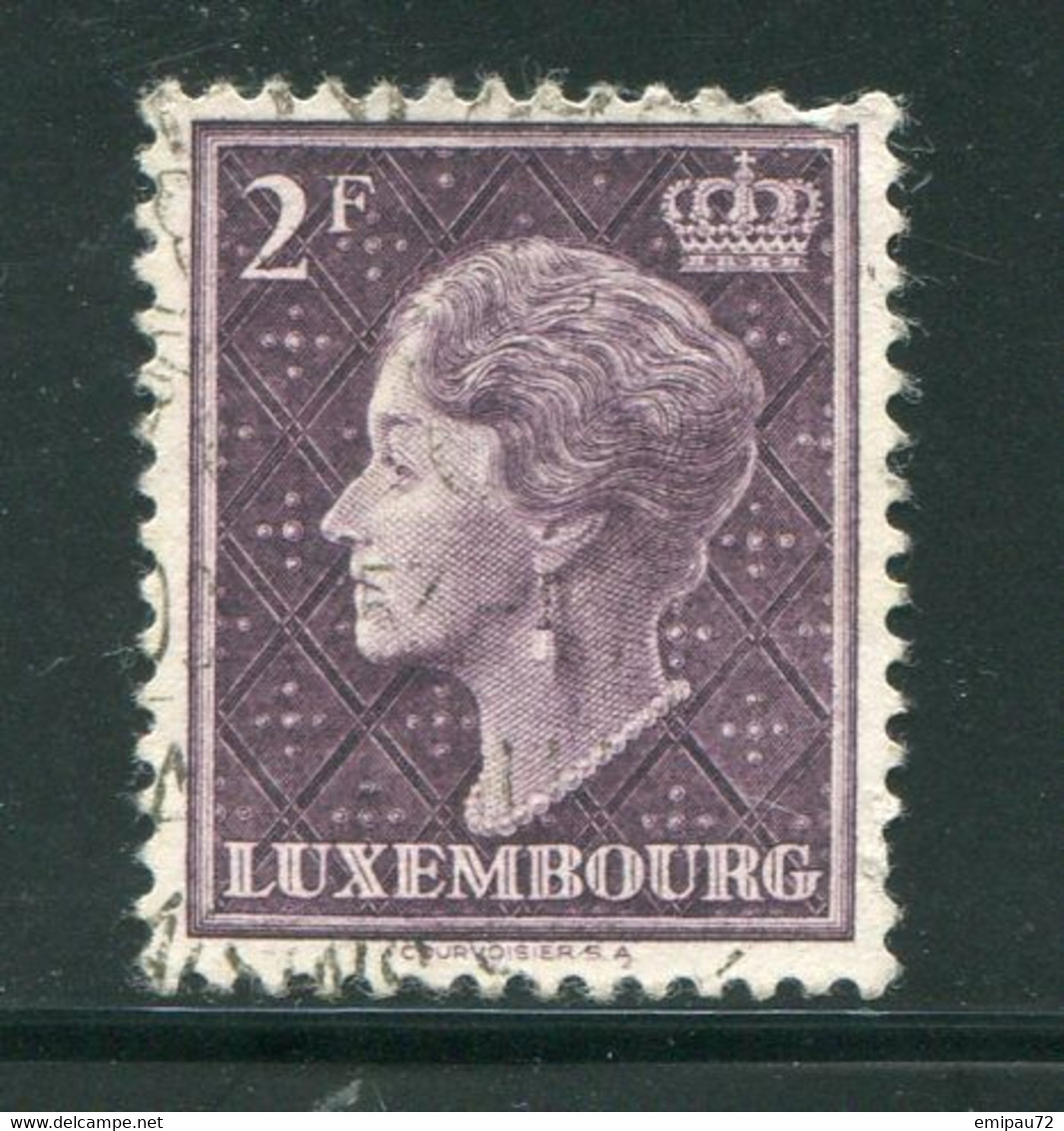 LUXEMBOURG- Y&T N°421- Oblitéré - 1948-58 Charlotte Left-hand Side