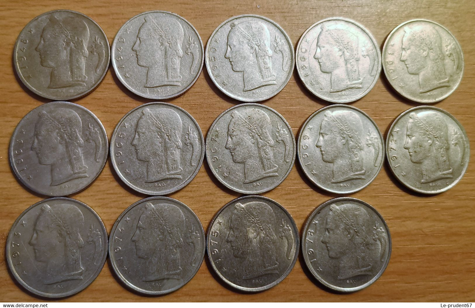 Belgique - 5 Francs - Type Cérès En Néerlandais - Lot De 14 Pièces Toutes Différentes. - 5 Francs