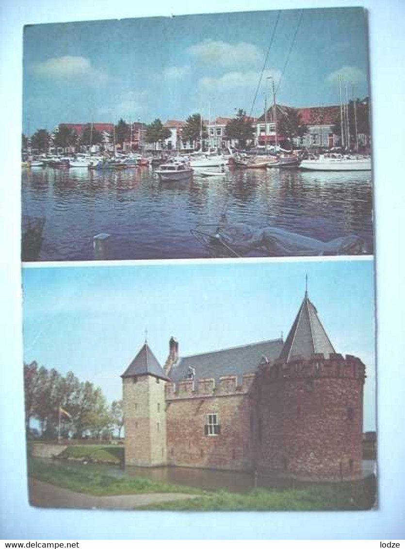 Nederland Holland Pays Bas Medemblik Met Haven En Kasteel - Medemblik