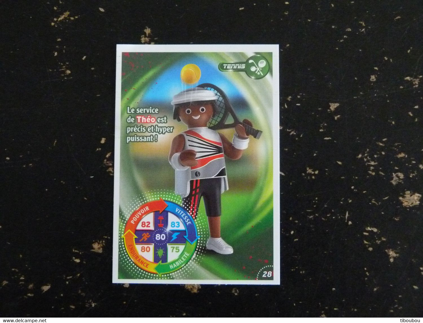 CARTE CARREFOUR PLAYMOBIL N° 28 - TENNIS - Andere & Zonder Classificatie