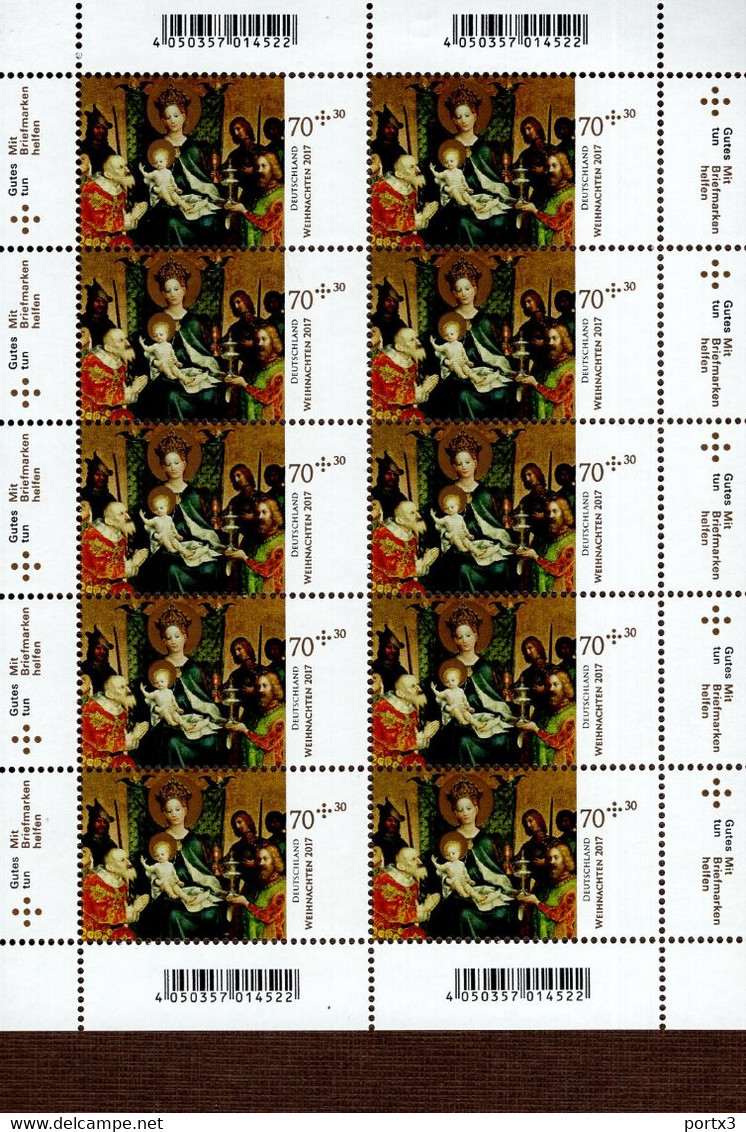 Bund Kleinbogen 3340 Weihnachten  MNH  Postfrisch ** Neuf - 2011-2020