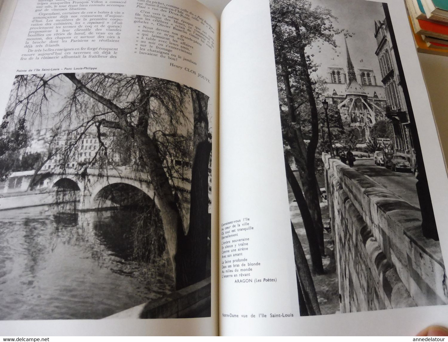 PARIS 1975 LA FRANCE À TABLE:Notre-Dame-de-Paris ;Le berceau de Paris; Le cœur du Paris de jadis; Gourmandises de Lutèce