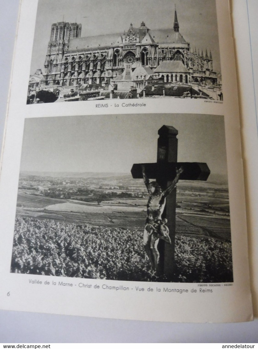 CHAMPAGNE 1951 LA FRANCE À TABLE:Fêtes de la vigne et du vin;Gastronomie; Reims, Les Riceys, Troyes, Provins, Etuf, Etc