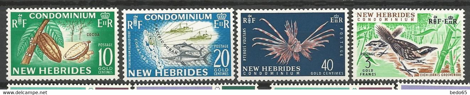 NOUVELLES-HEBRIDES  N° 215 à 218 NEUF* TRACE DE  CHARNIERE / MH - Unused Stamps