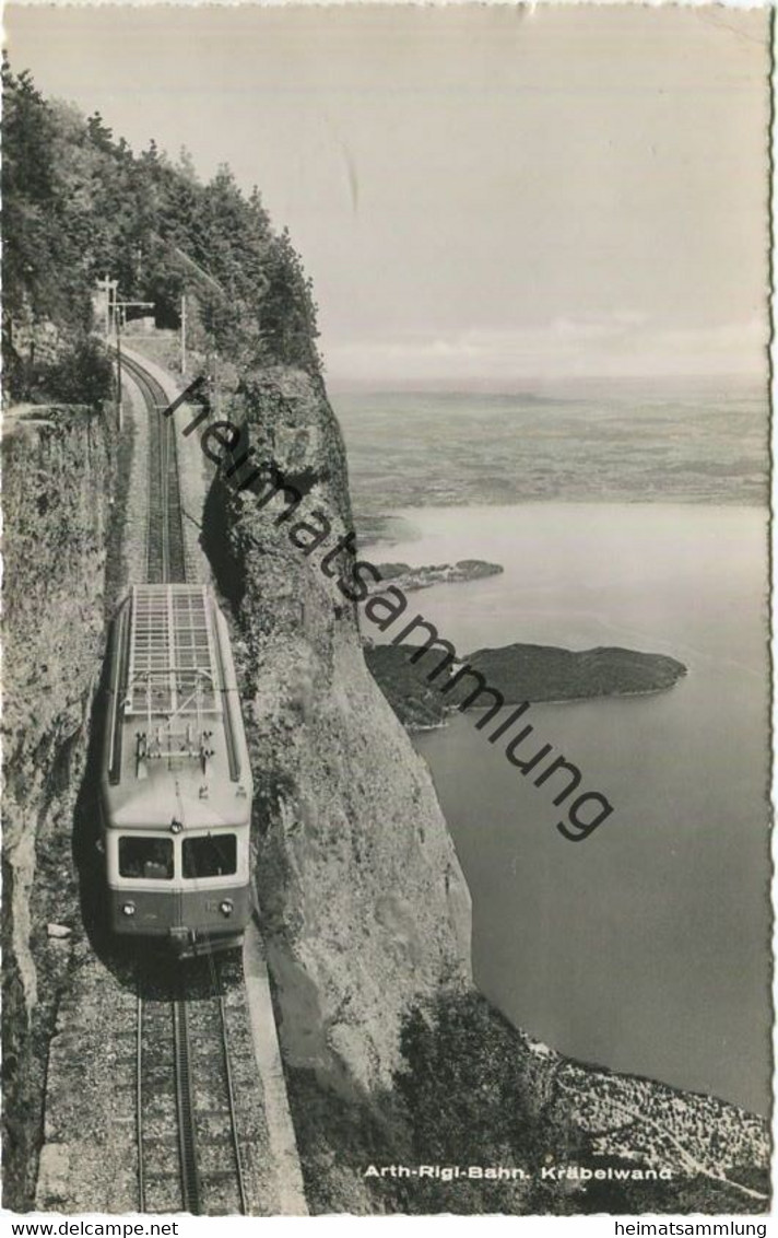 Kräbelwand - Arth-Rigi-Wand - Bahn - Foto-AK Gel. - Arth