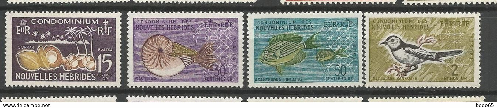 NOUVELLES-HEBRIDES  N° 203 à 206 NEUF* TRACE DE  CHARNIERE / MH - Neufs