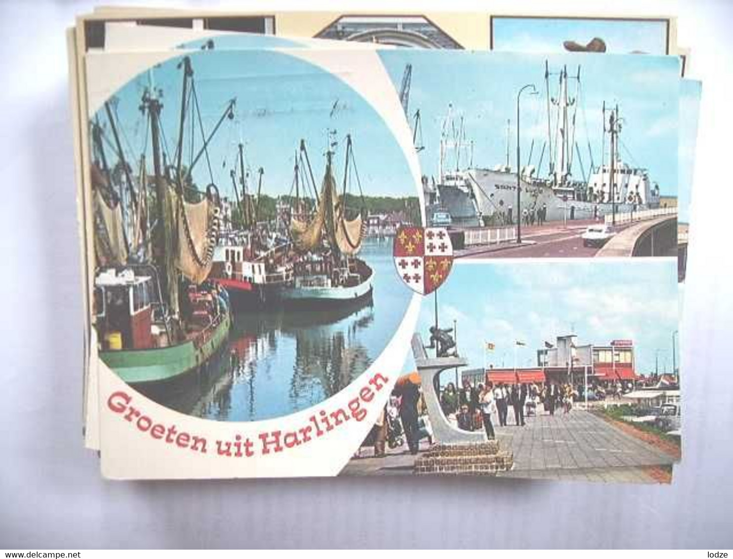 Nederland Holland Pays Bas Harlingen Met Vissersboten En Havengebied - Harlingen