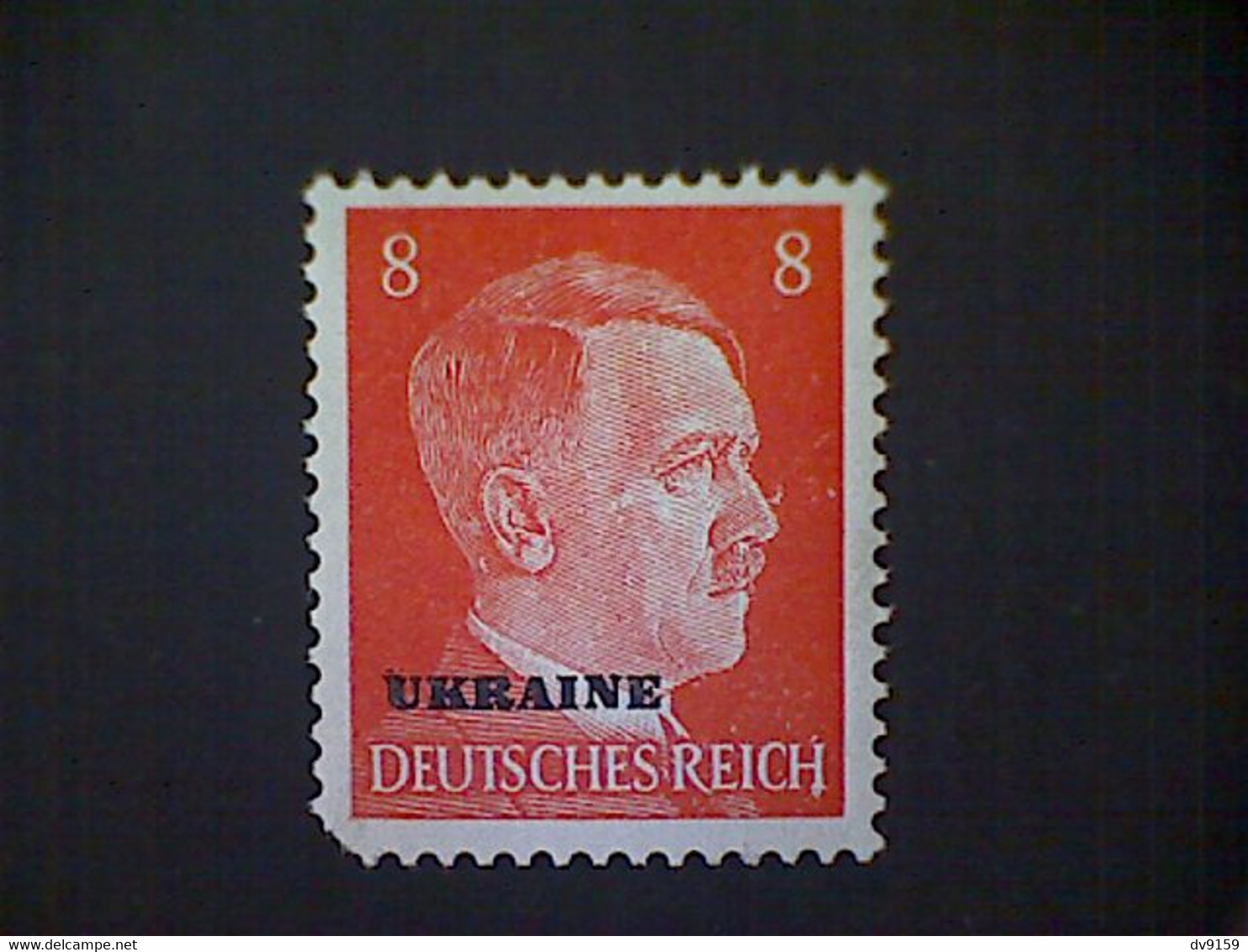 Russia, Scott #N46, Mint (*), 1941, Hitler Overprint Ukraine, 8pf, Red - 1941-43 Occupation Allemande