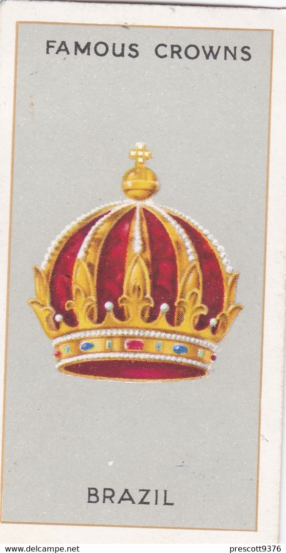 Brazil  - Famous Crowns 1938  -  Phillips Cigarette Card - Original - Royalty - Phillips / BDV