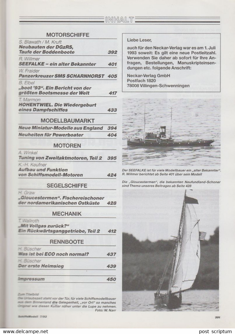 Revue - Schiff - Schiffs Modell  Juli 1993 - - Auto & Verkehr