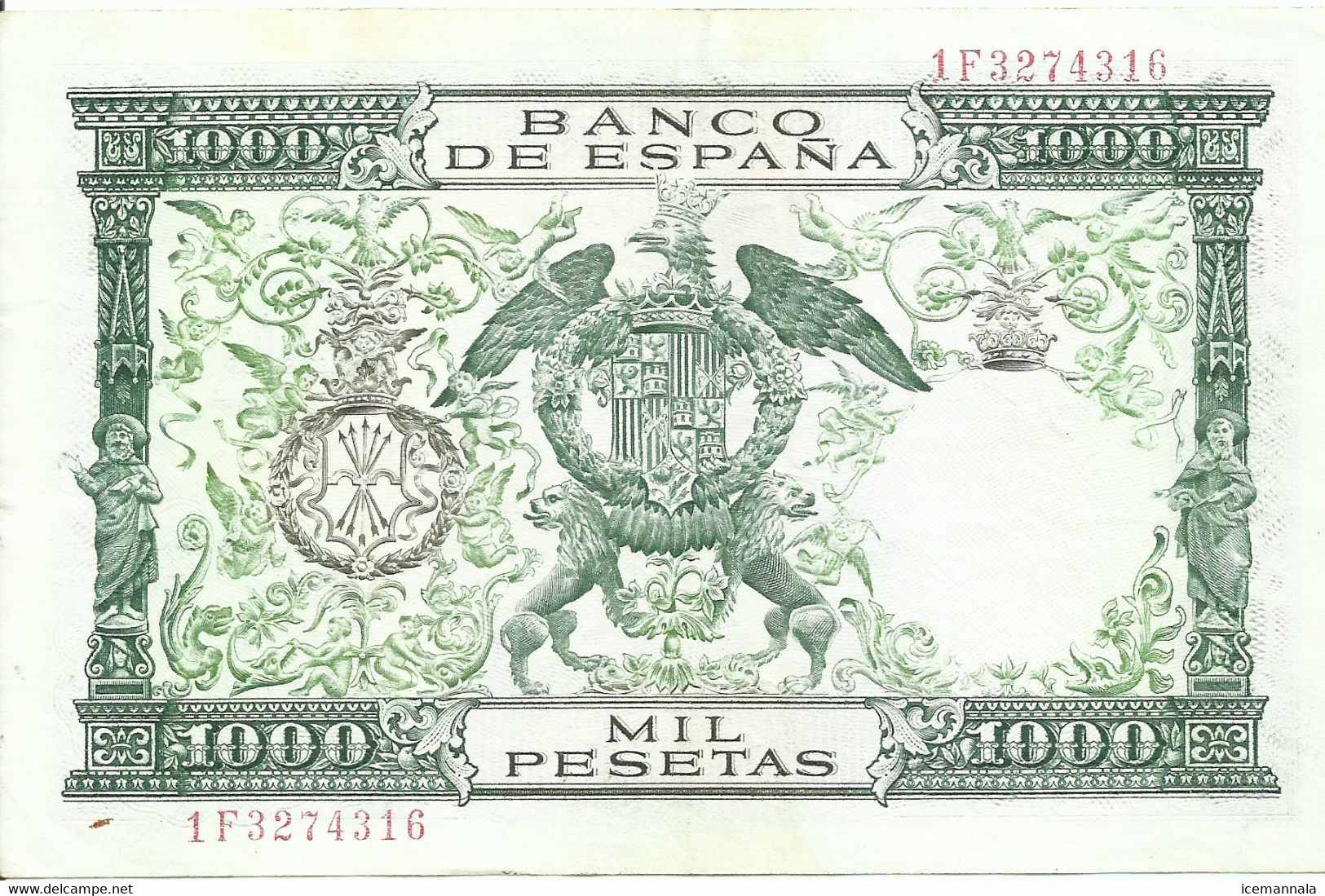 BILLETE 1000 PESETAS, EMISION  29/11/1957  (B C) - 1000 Peseten