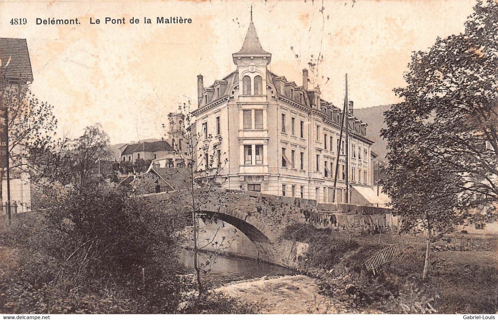 Delémont Le Pont De La Maltière - 1919 - Linge - Delémont