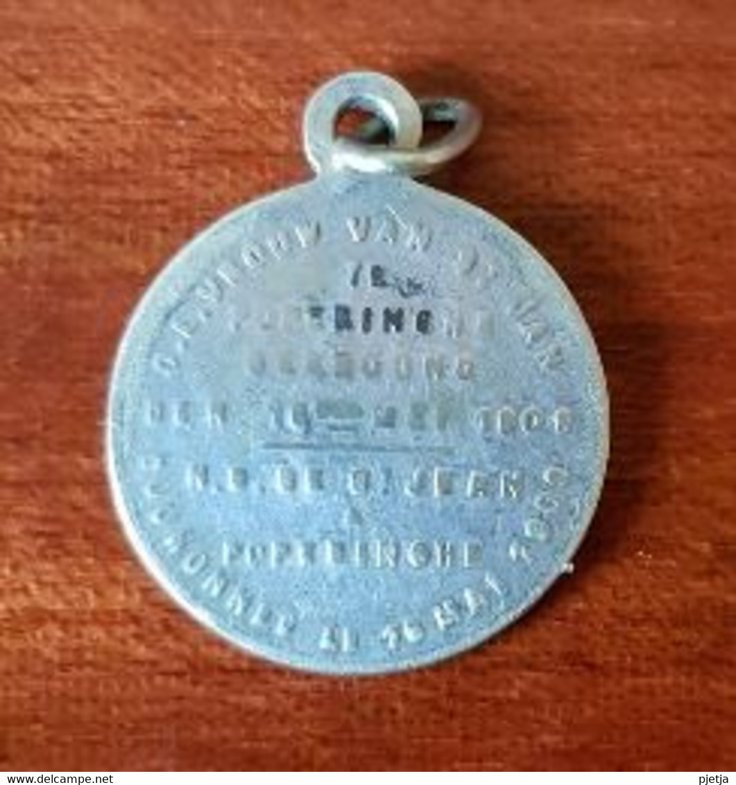 OLV Van Sint-Jan, Poperinghe 1909 - Souvenir-Medaille (elongated Coins)