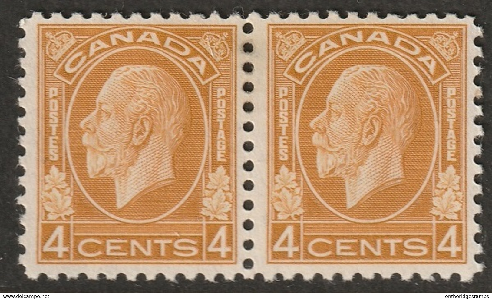 Canada 1932 Sc 198 Mi 165 Yt 164 Pair MH* - Unused Stamps