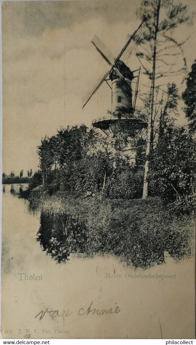 Tholen (Zld.) Molen Oudelandschepoort 1902 - Tholen