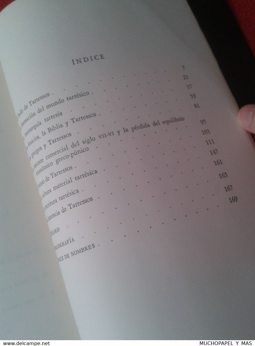 LIBRO TARTESSOS LA CIUDAD SIN HISTORIA JUAN MALUQUER DE MOTES, EDICIONES DESTINO 1984, 175 PÁGINAS SPAIN ESPAGNE SPANIEN