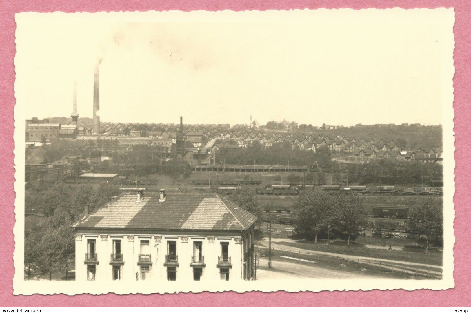 57 - FREYMING - Carte Photo - Vue Générale - Cité - Rails Chemin De Fer - Freyming Merlebach