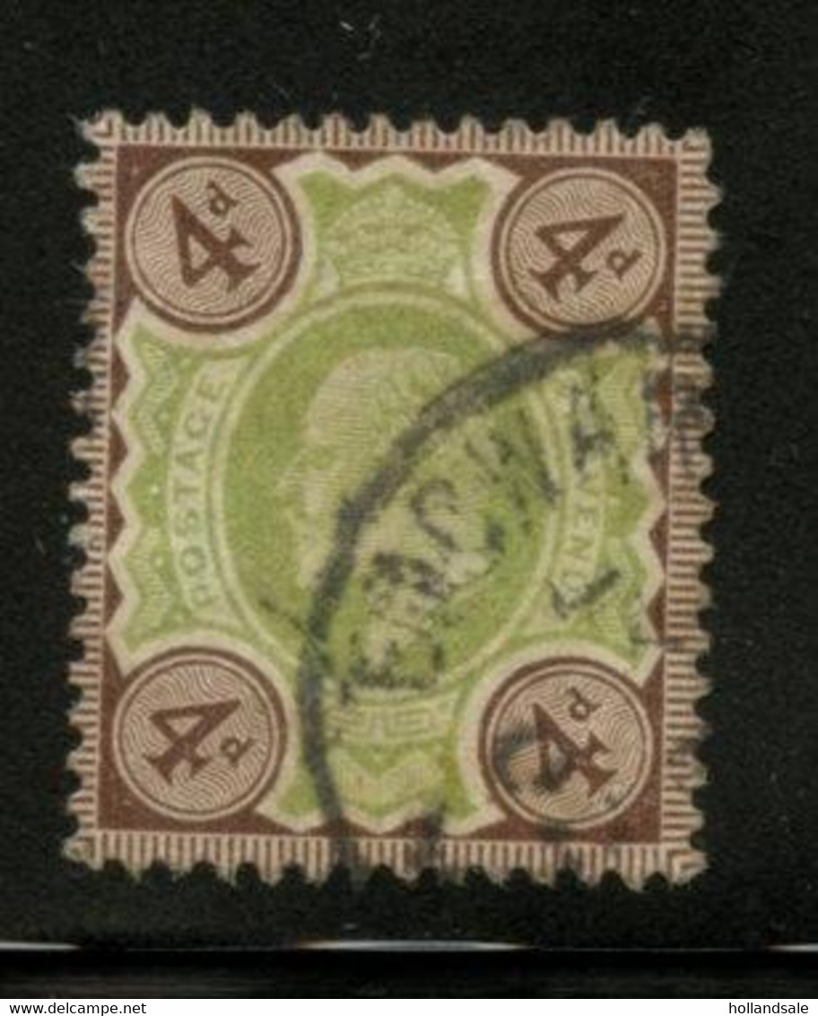 GREAT BRITAIN - 1902 4d Green And Brown. Stanley Gibbons # 238. Used. - Other & Unclassified