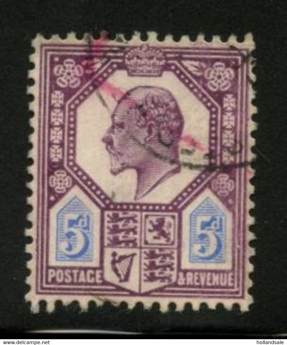 GREAT BRITAIN - 1902  5d Purple And Blue. Stanley Gibbons # 294. Used. - Other & Unclassified